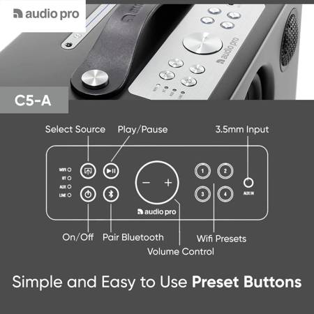 Głośnik Audio Pro C5A WiFi Bluetooth AirPlay 40W