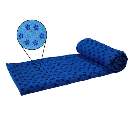 Ręcznik do jogi Tunturi 180-63 niebieski z torbą transportową