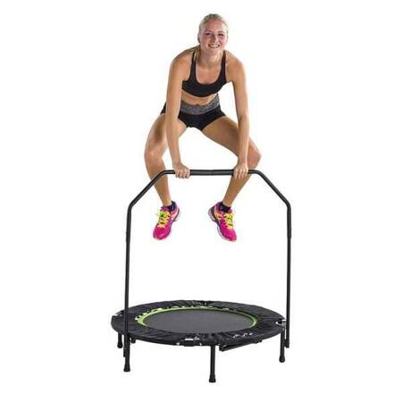 Składana trampolina wewnętrzna fitness z drążkiem Tunturi 115 cm czarna